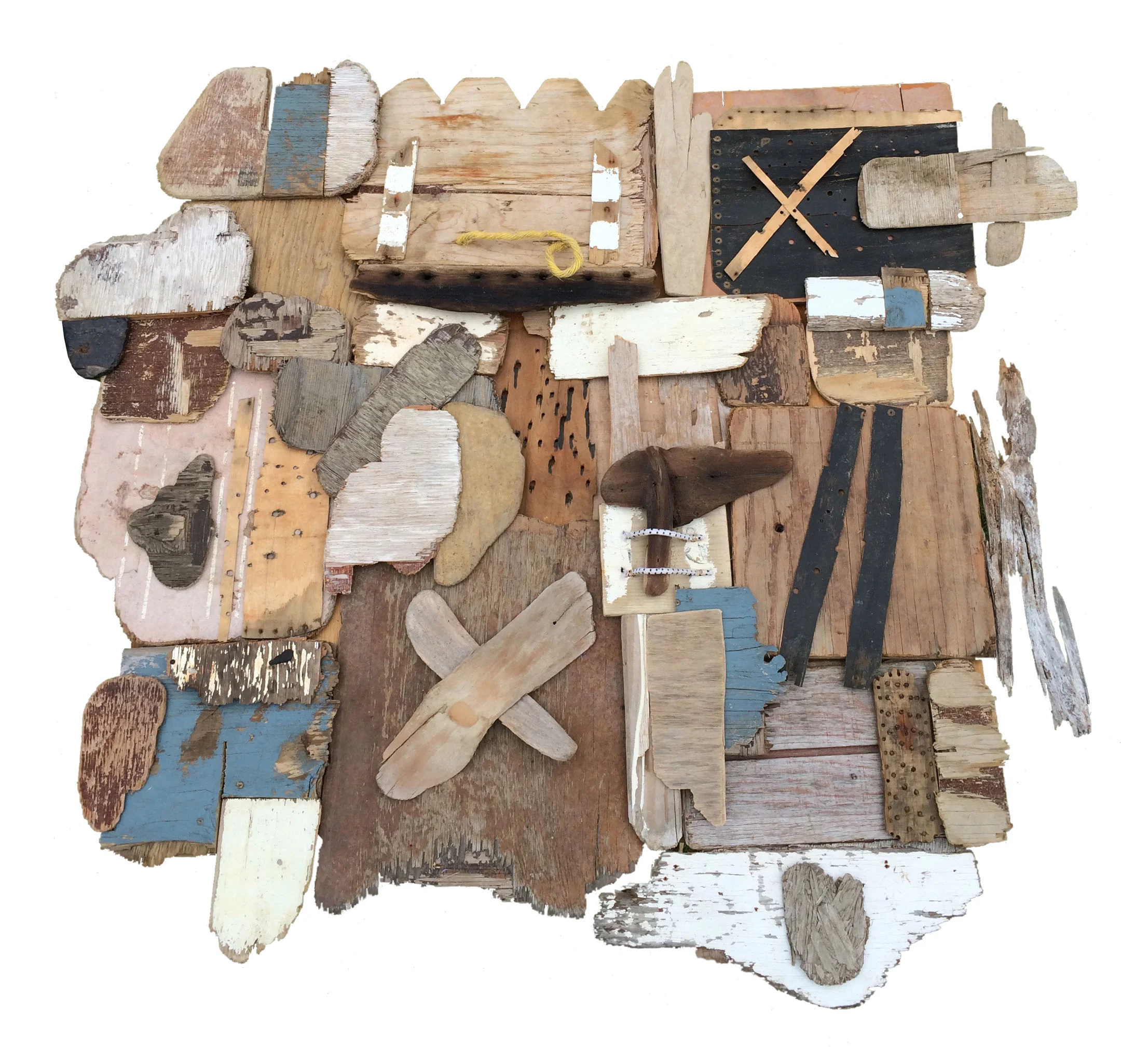 Naufragia found wood, driftwood, rope 48" x 52" 2014 (Available)