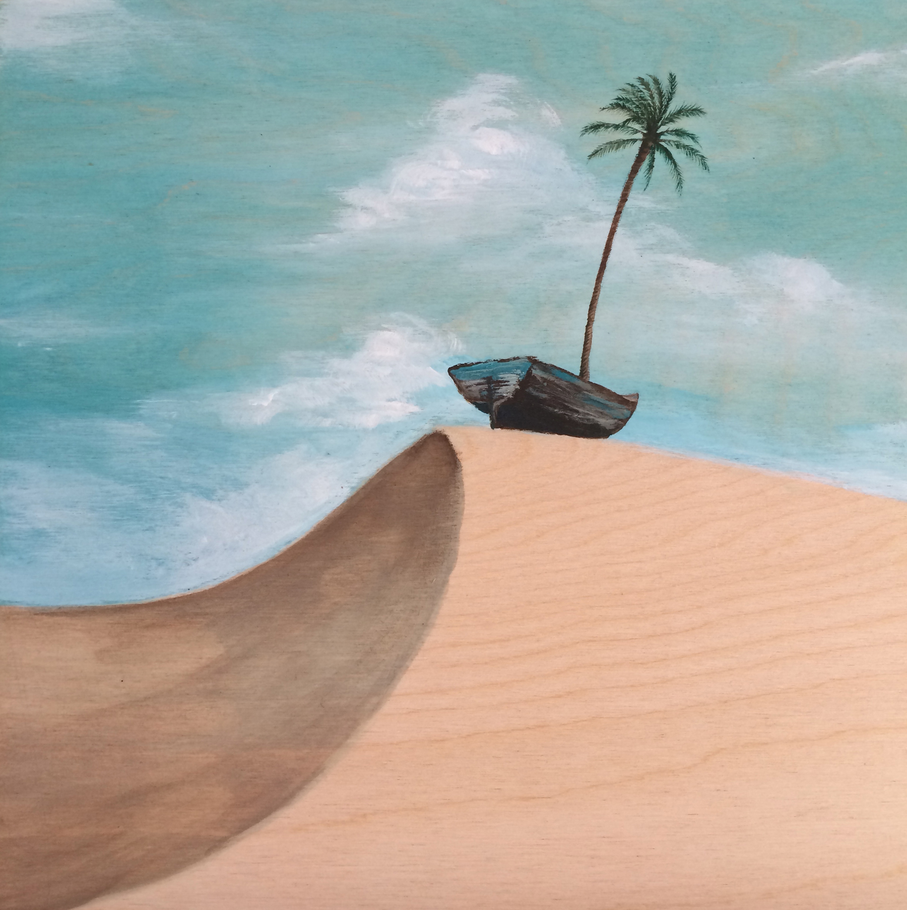No Oasis Acrylic on wood panel 10" x 10" 2014 (sold)