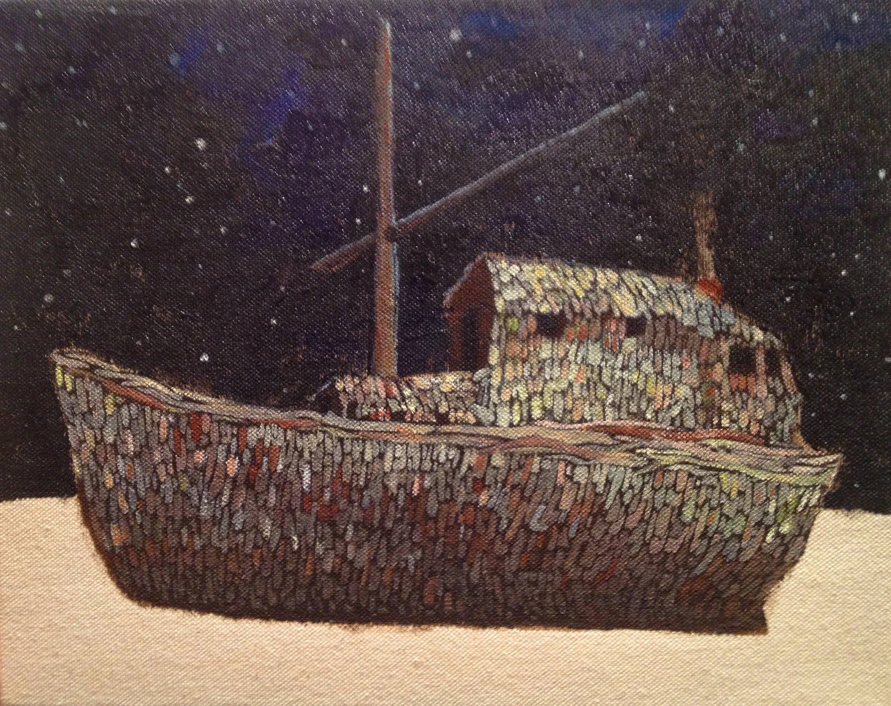 Ship of Glass Acrylic on canvas 8" x 10" 2012 (sold)