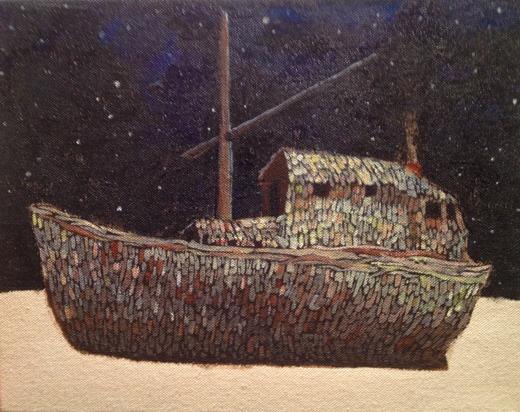    Ship of Glass    Acrylic on canvas  8" x 10"  2012  (sold)    