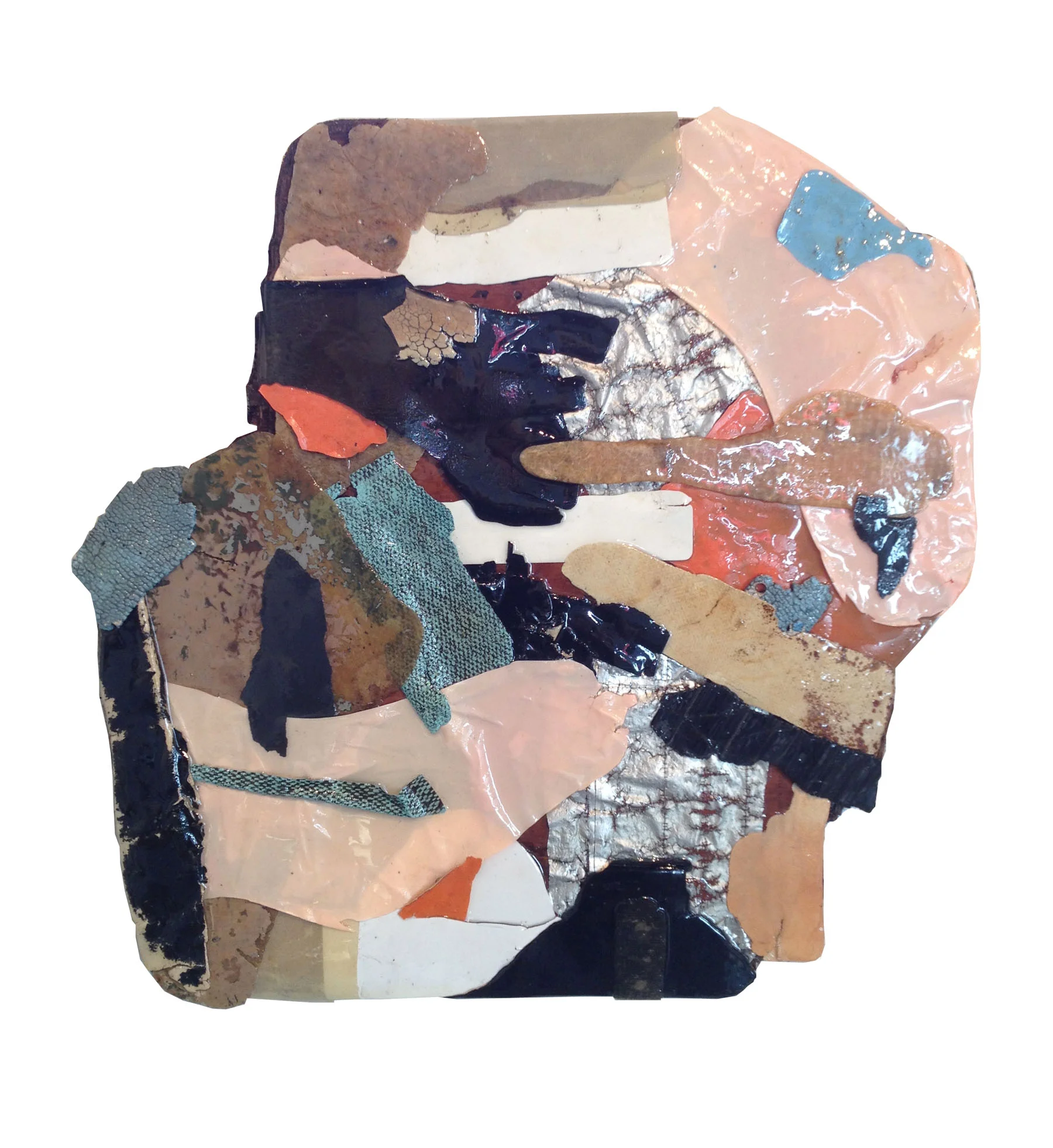 Capsula found materials on driftwood with resin 32" x 30" 2013 (Available)