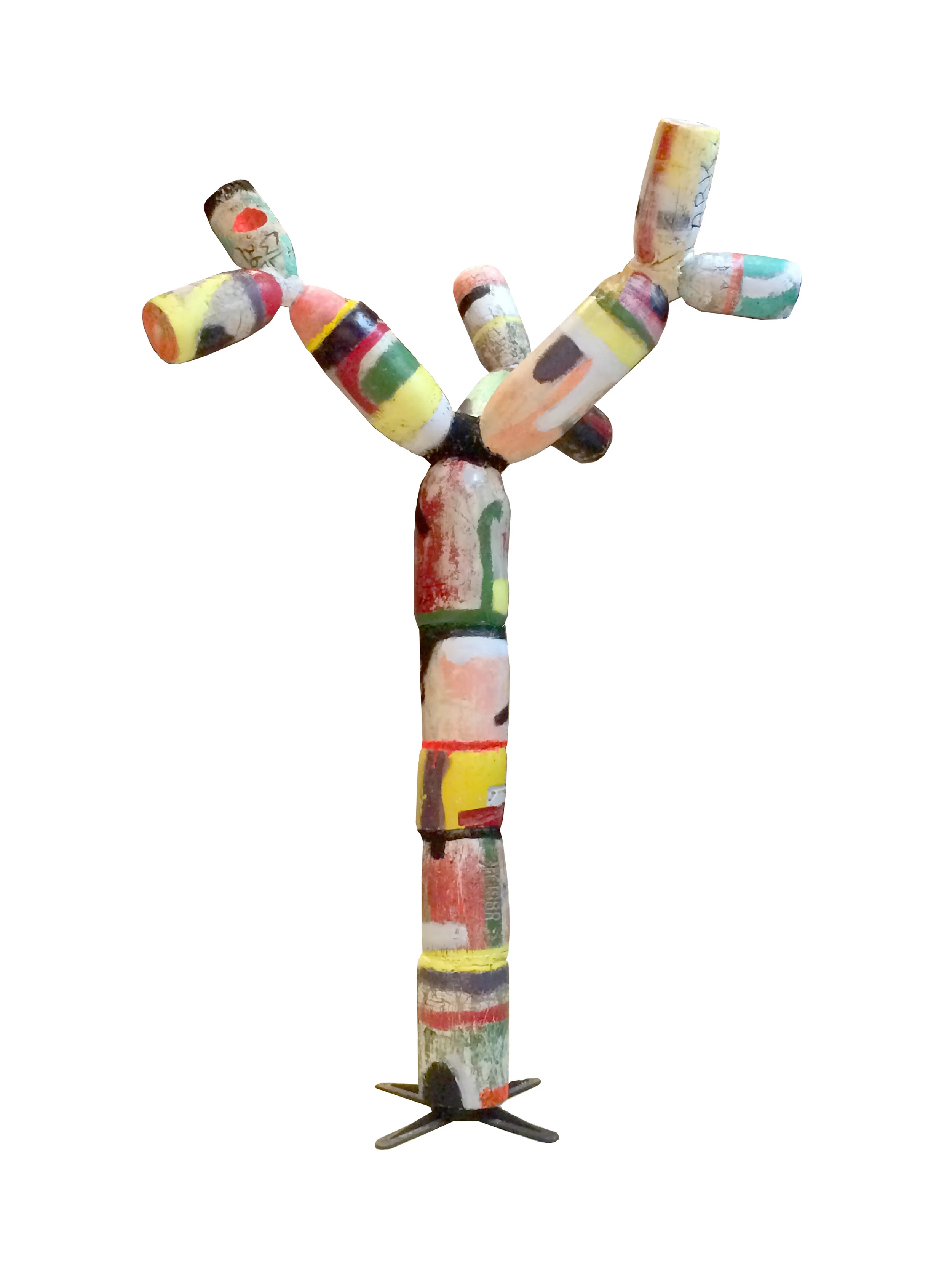 Buoyflora (Drago) buoys, spray-foam, acrylic, steel 94" x 46" 2015 (Available)