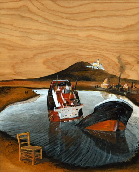 What Now acrylic on wood 12” x 9” 2009 (sold)