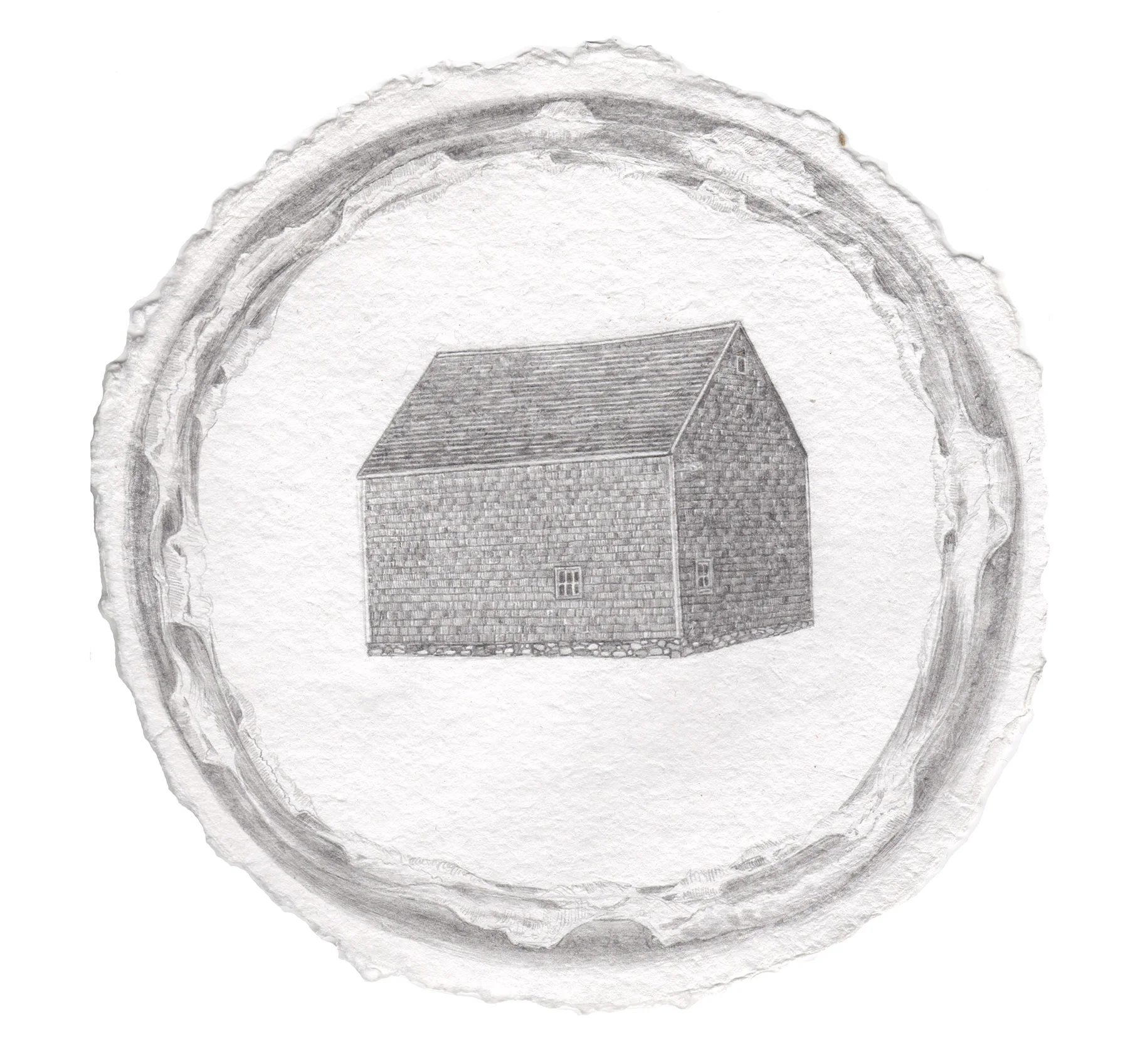 Ring of the Sea graphite on paper 8” diameter 2018 (sold)