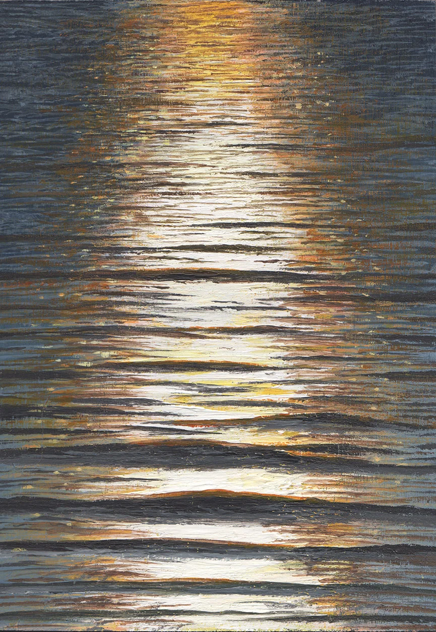 Afterglow acrylic on wood panel 7” x 5” 2018 (sold)