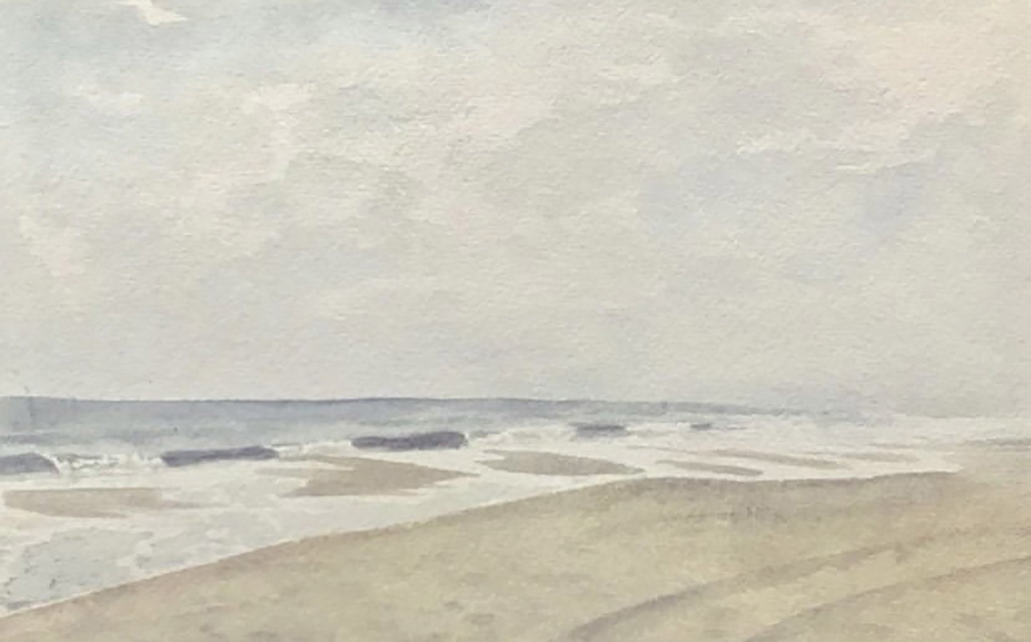    High Tide, Atlantic    watercolor on paper  6” x 10”  2021  (sold) 