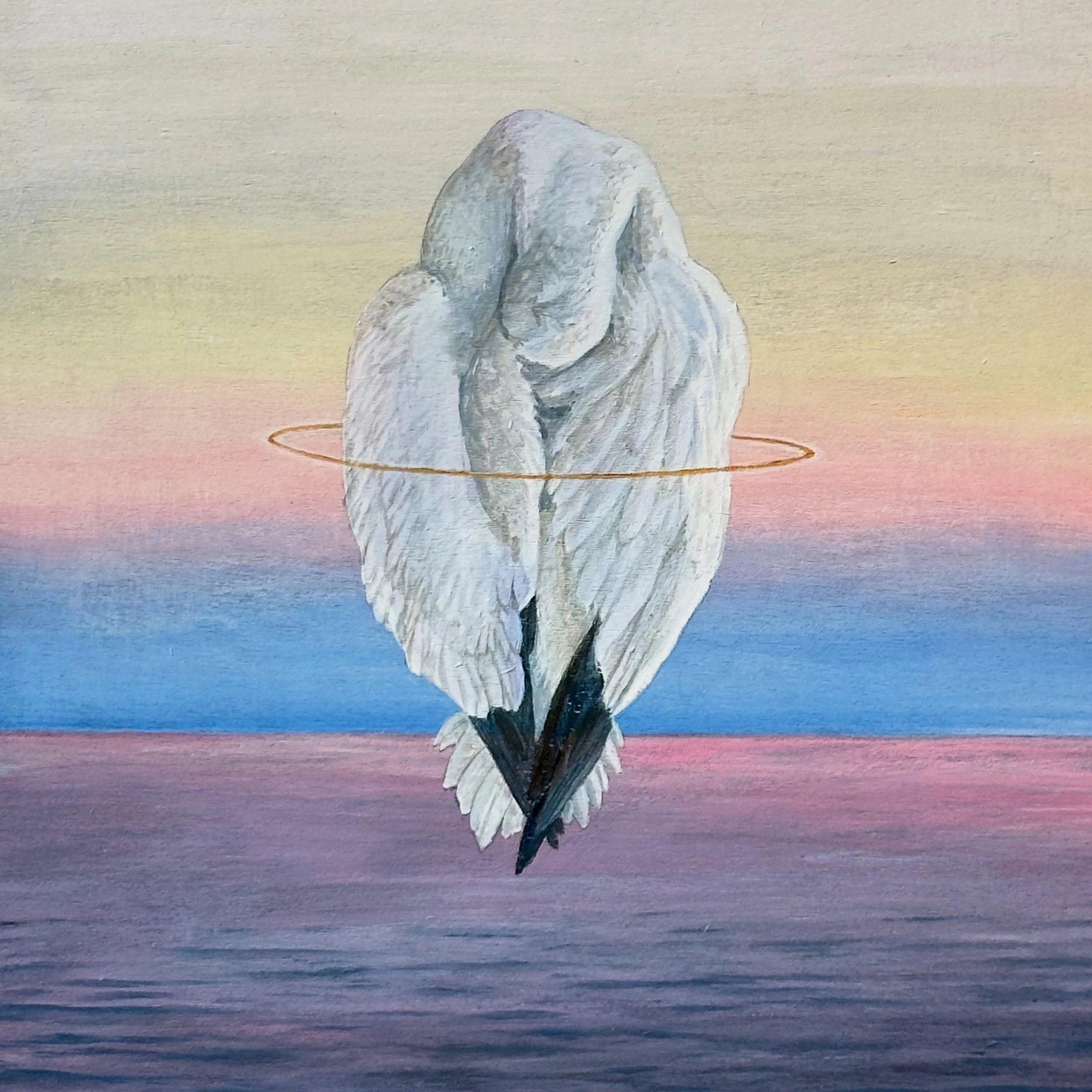    An Angel    acrylic on wood panel  10” x 10”  2025  (available) 