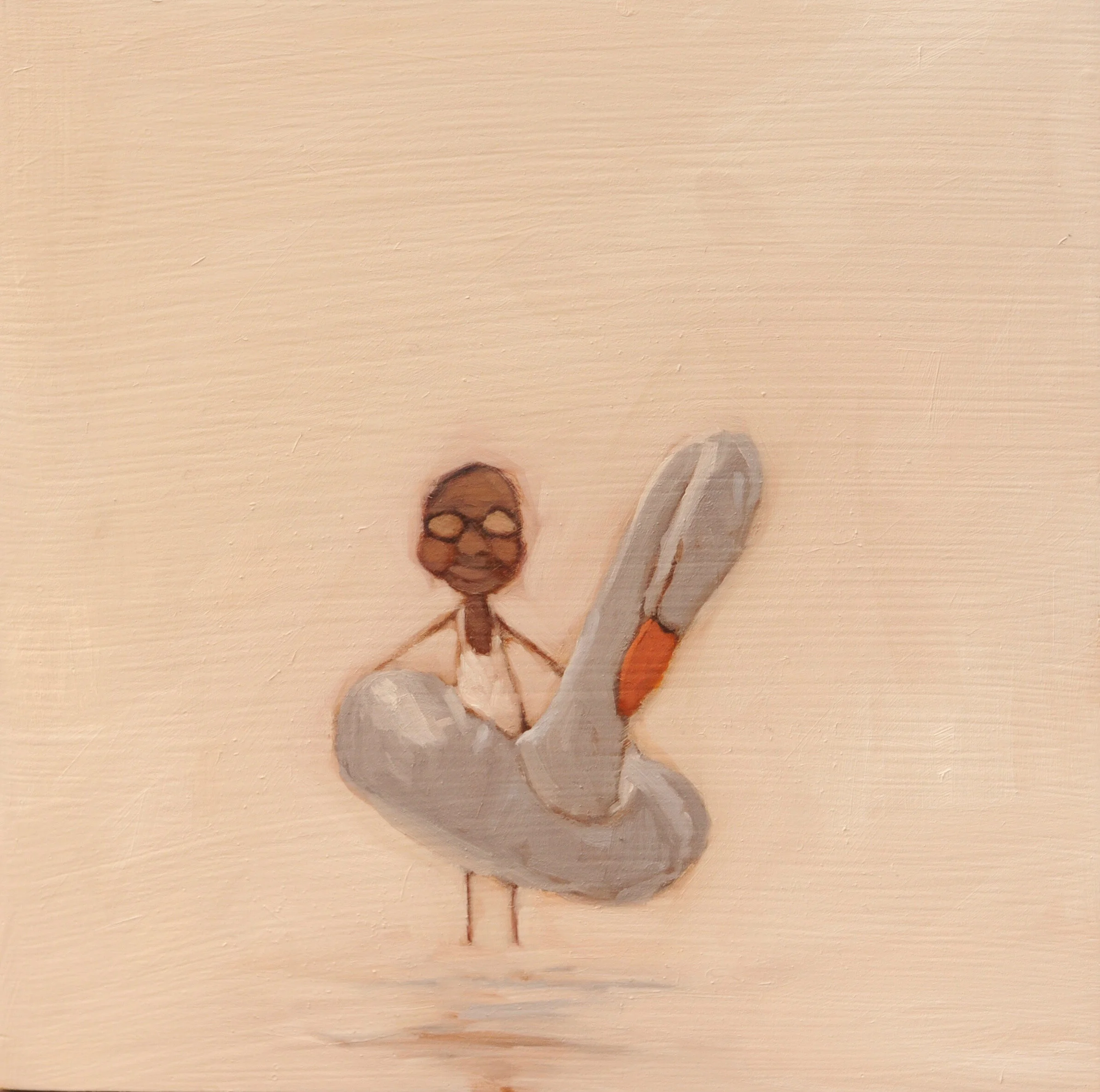 The Gosling, 12x12, oil on board.