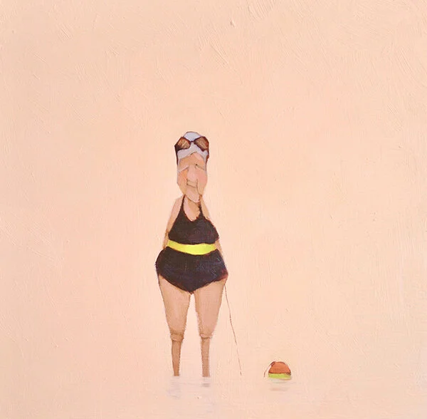 Safety Belt, oil on board, 12x12 in.