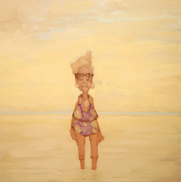 Goldie, 12x12, oil on board.