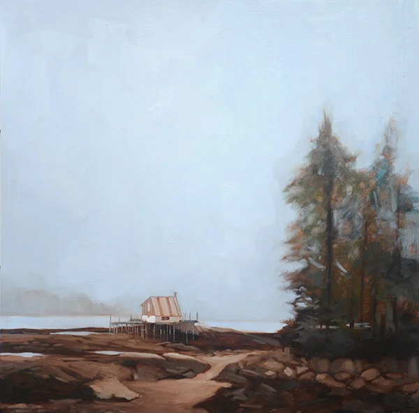 Stilts, 24x24, oil on board.