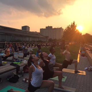 Yoga on the Pier. September 1, 2015