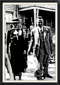 First Lady Eleanor Roosevelt and State Director of the NYA, John A. Lang