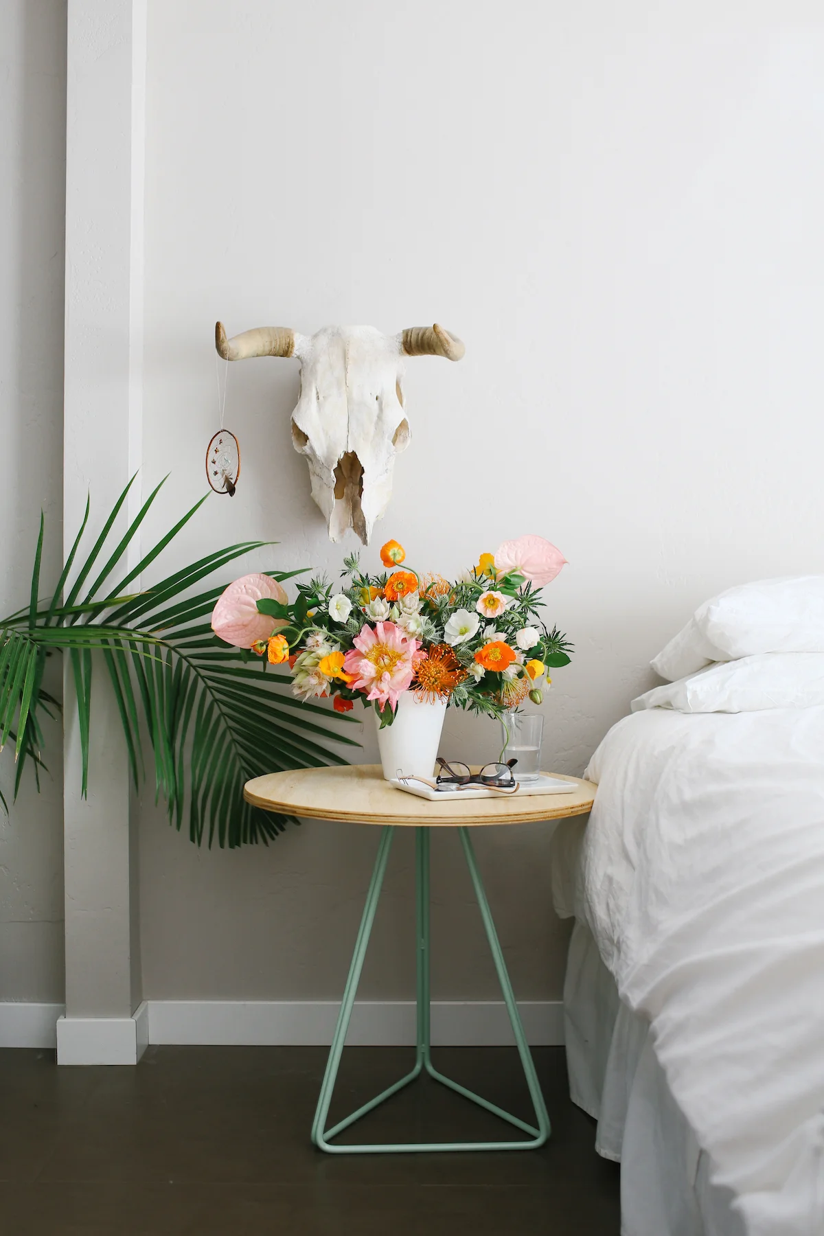 Rael Made Mint Metal + Wood Table | Photo: Taryn Kent