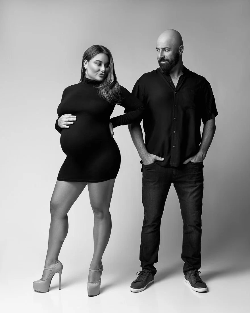 Professional maternity couples photographer in Phoenix studio