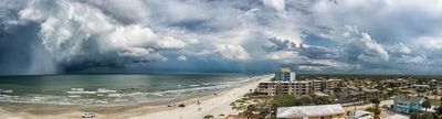 Storm at New Smyrna Beach Pano