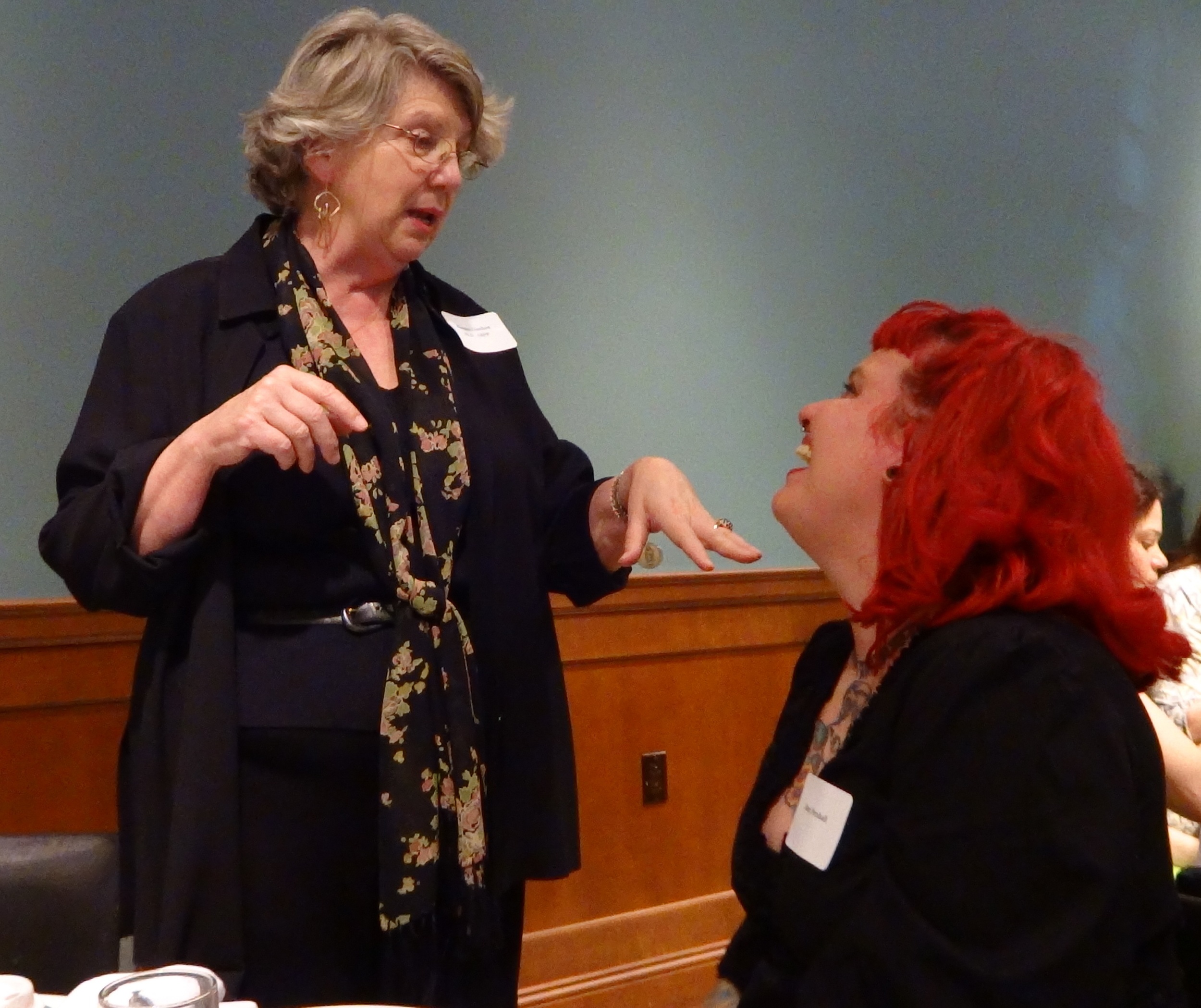 MArsha linehan and stacy pershall at marsha's new york city benefit