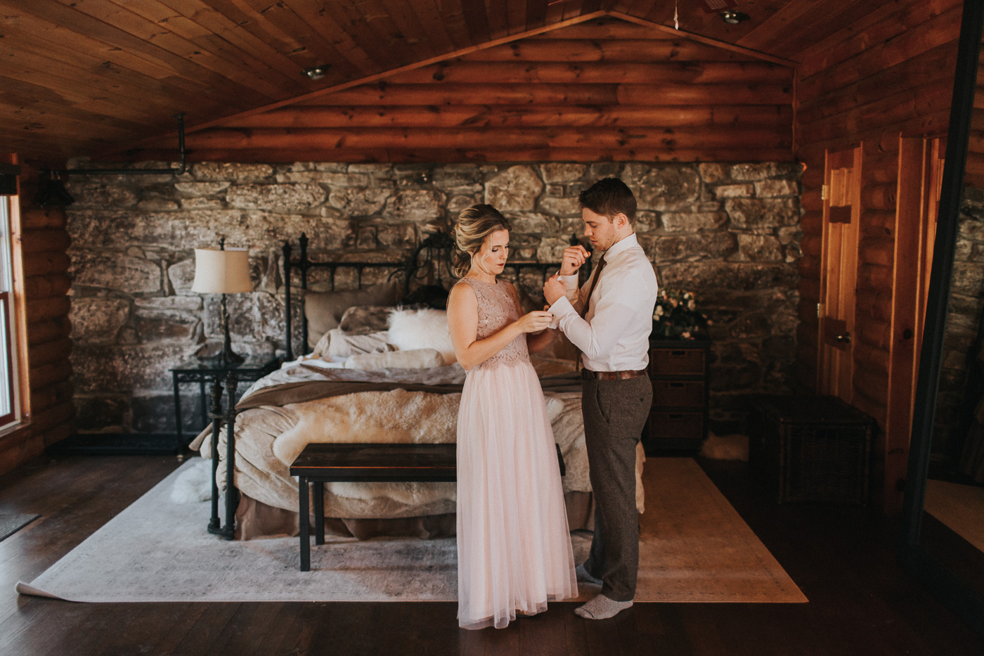 Getting ready together the morning of your wedding :: Wedding at Cedar Lakes Estate with Heart & Dash and The More We See