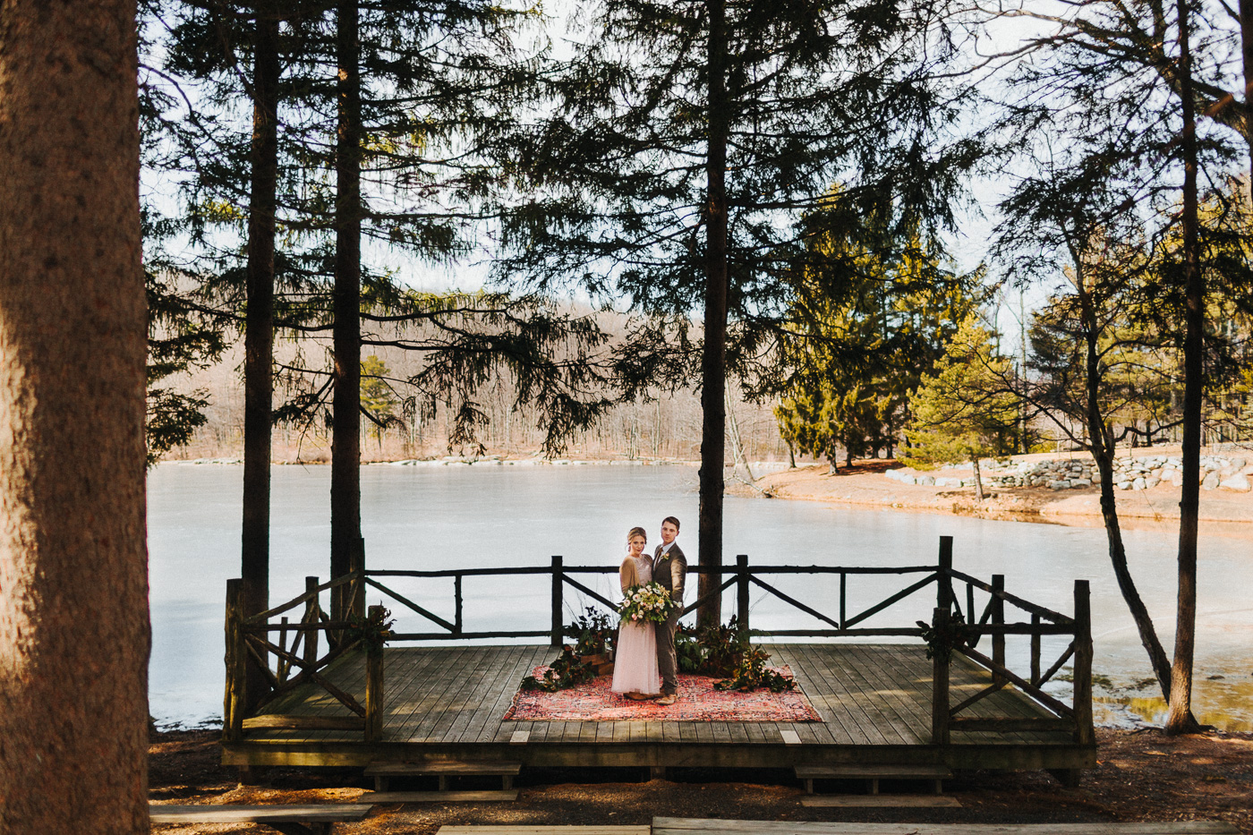 Wedding in the wood on gorgeous lake at Cedar Lakes Estate with Heart & Dash and The More We See