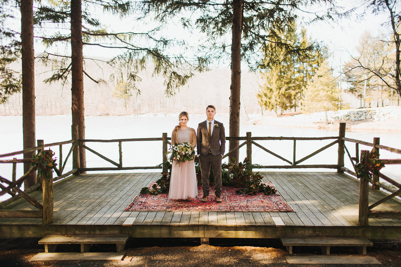 Wedding in the wood on gorgeous lake at Cedar Lakes Estate with Heart & Dash and The More We See