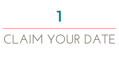 Claim your date and book your venue! As soon as you have these essential pieces we can start reserving furnishings and daydreaming about the perfect wedding style for you.