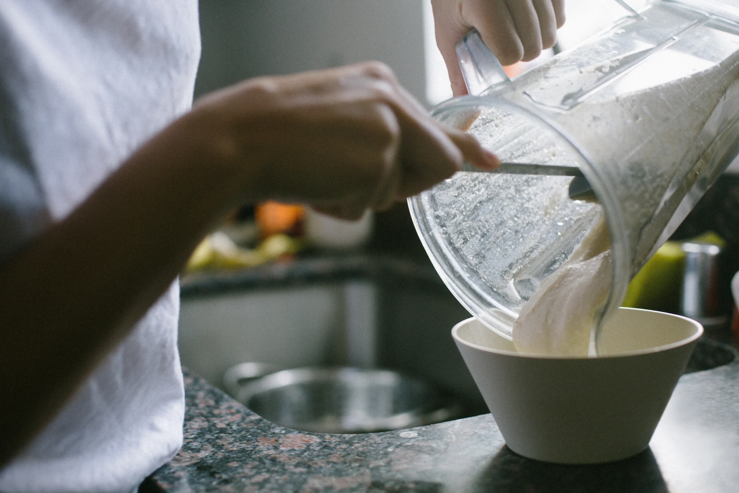 making that cashew cream!