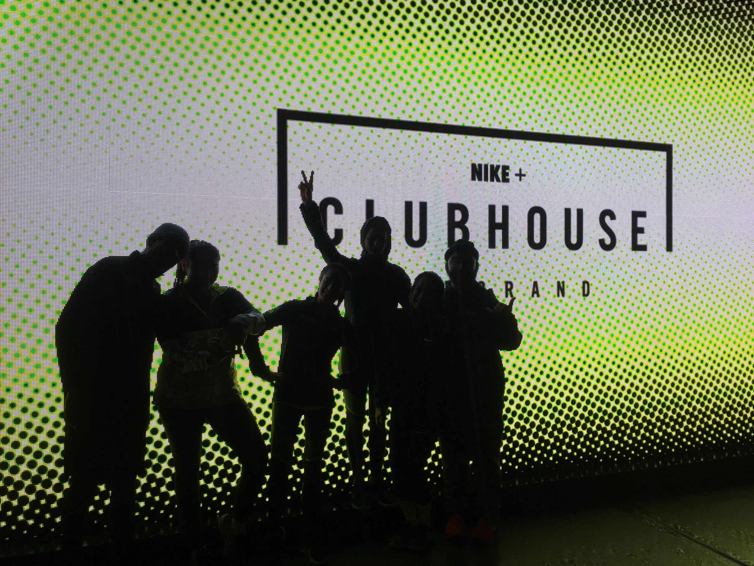 The crew outside the 45 Grand Nike Clubhouse