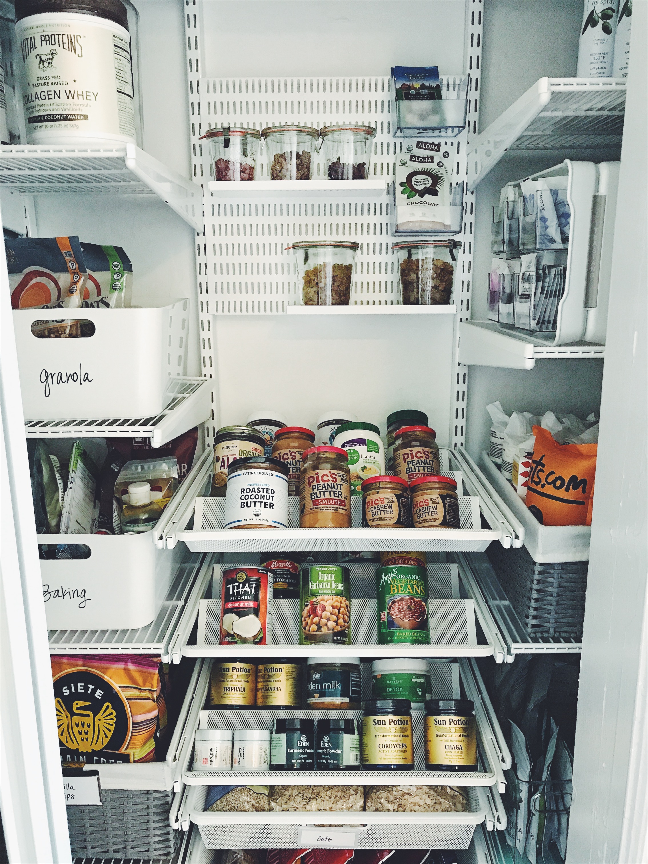my new pantry organized with the help of Life In Jeneral!