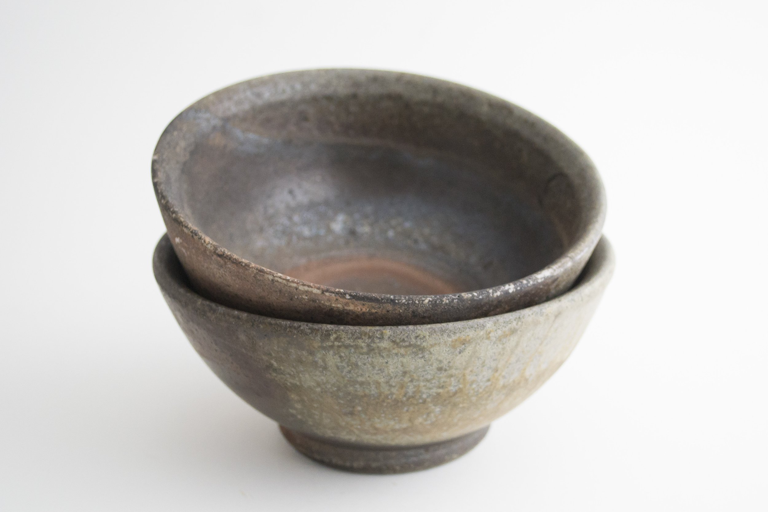 Everyday bowls with Abiquiu black slip, 2021