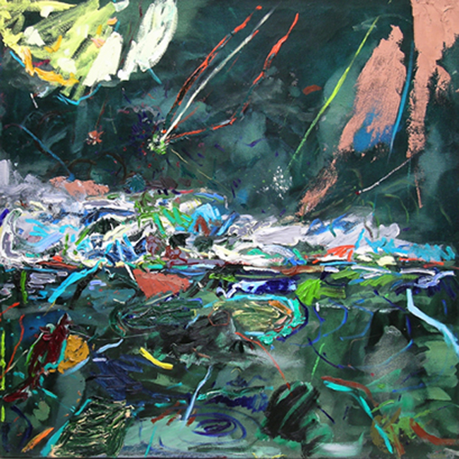 Plummet, 2006-2007, 48 x 48 inches Private Collection