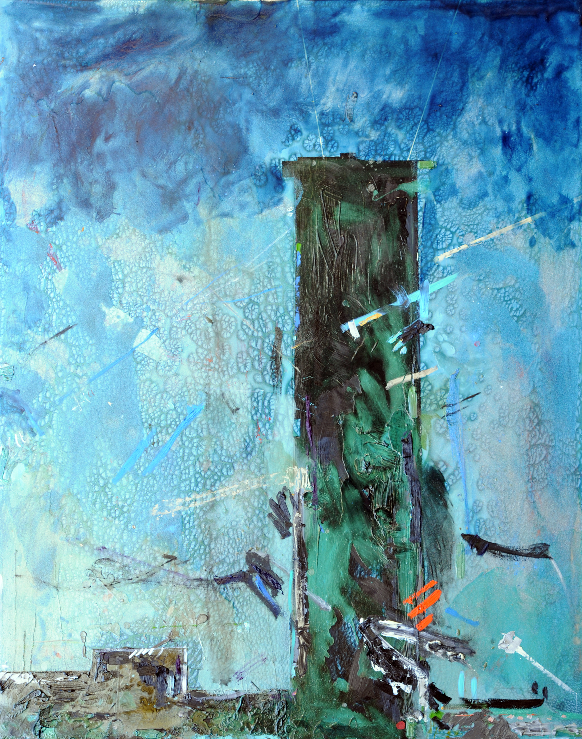  Henge 2008 Oil and Alkyd on Canvas  60 x 48 inches Destroyed 