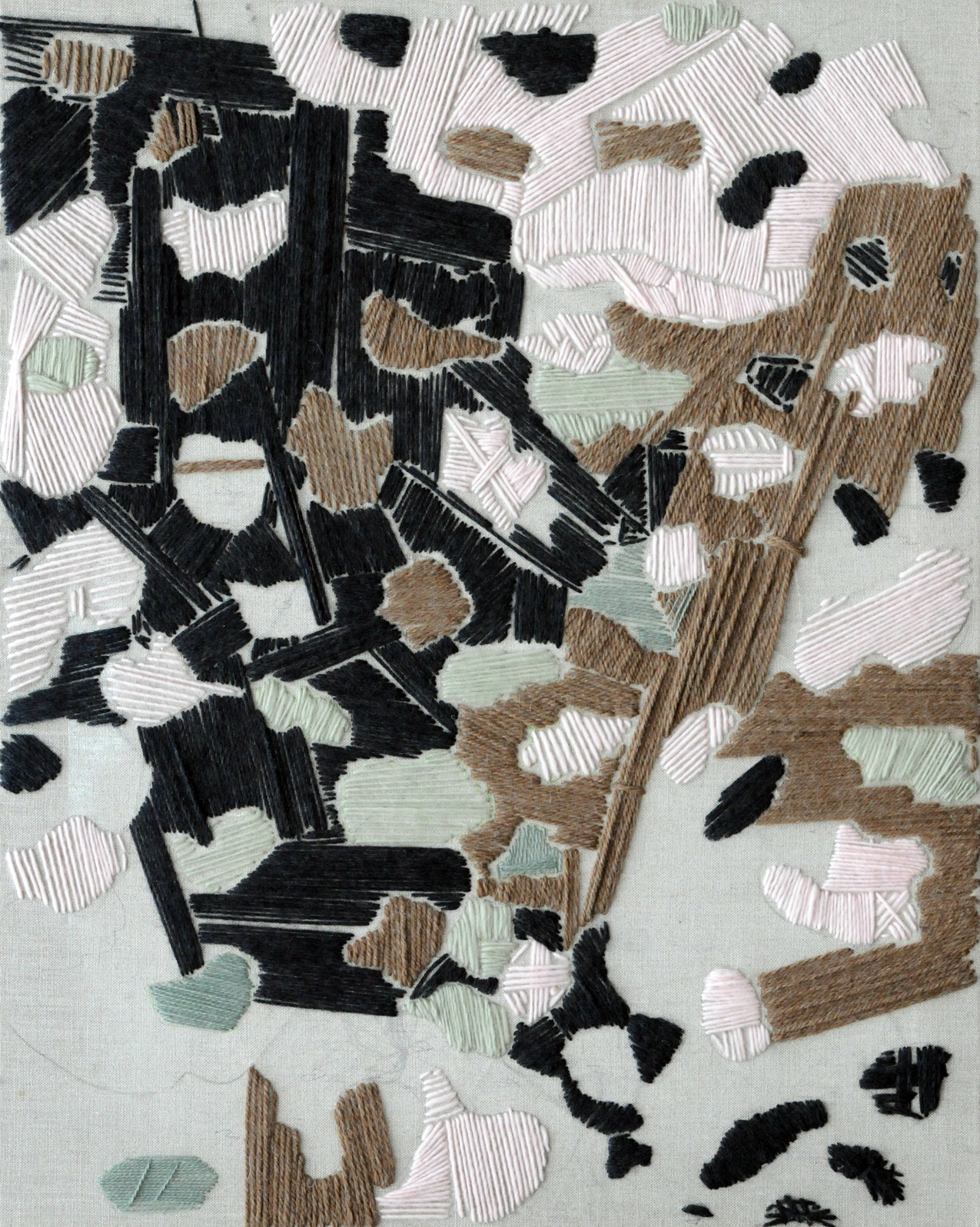  Early Camo 2 2012 Wool and Linen  30 x 24 inches Available 