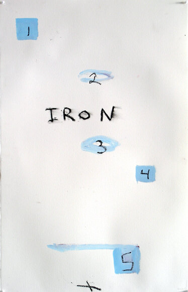  Iron Men Iron 12345 2007 Mixed Media on Paper 26 x 40 inches $4200 Available 