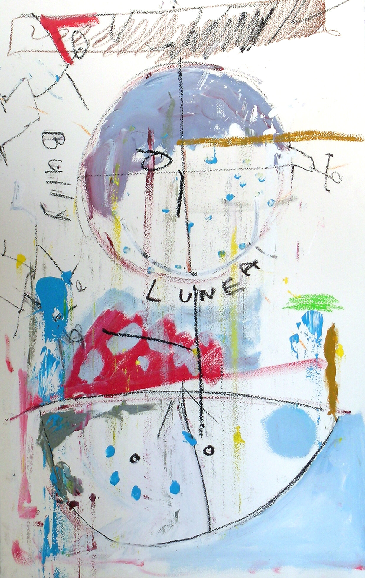  Iron Men Lunea 2007 Mixed Media on Paper 26 x 40 inches Framed $3600 Available 