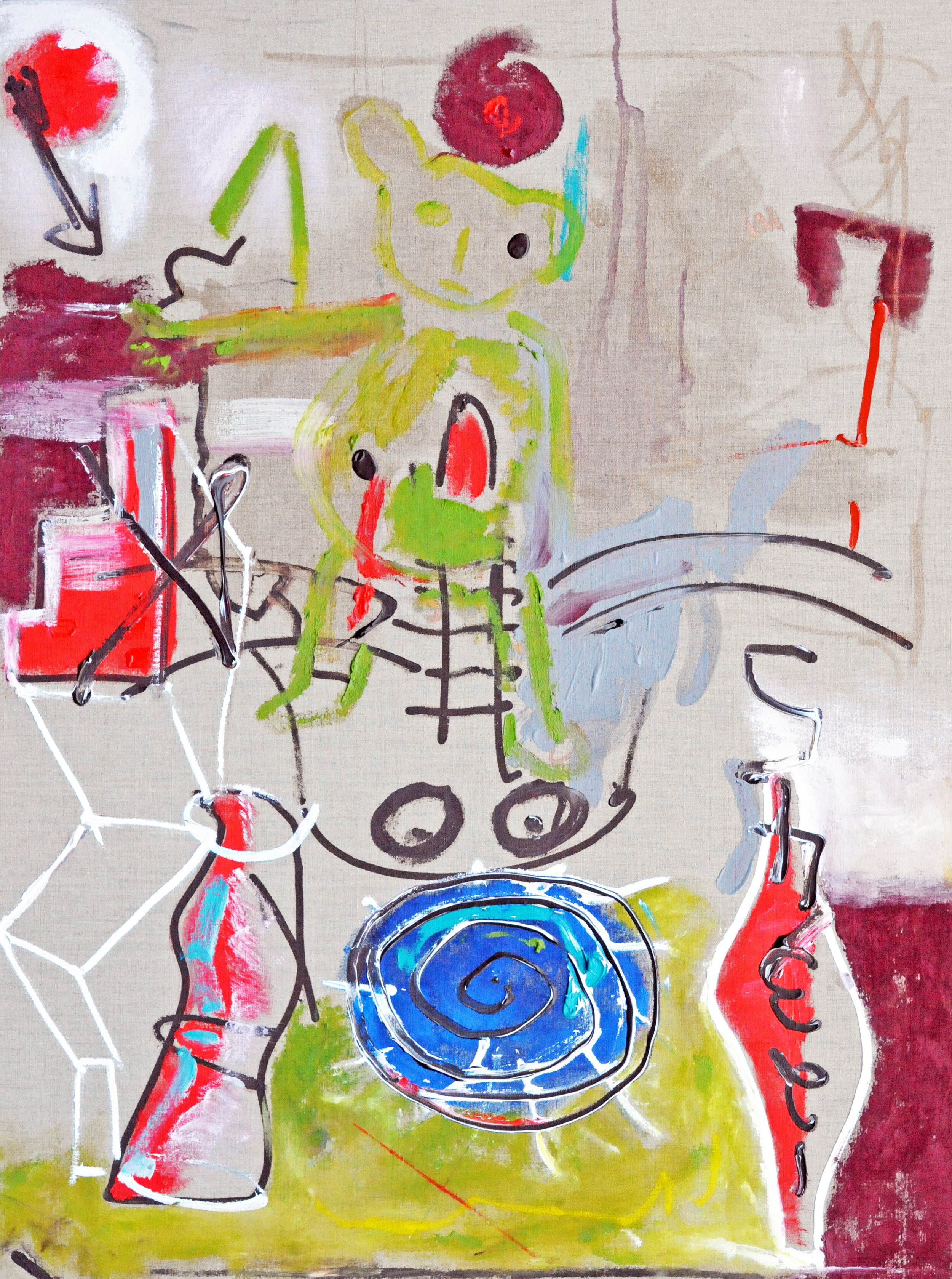 Iron Men Pinnkk Nick 2012 Acrylic and Oil Bar on Linen 48 x 36 inches.jpg