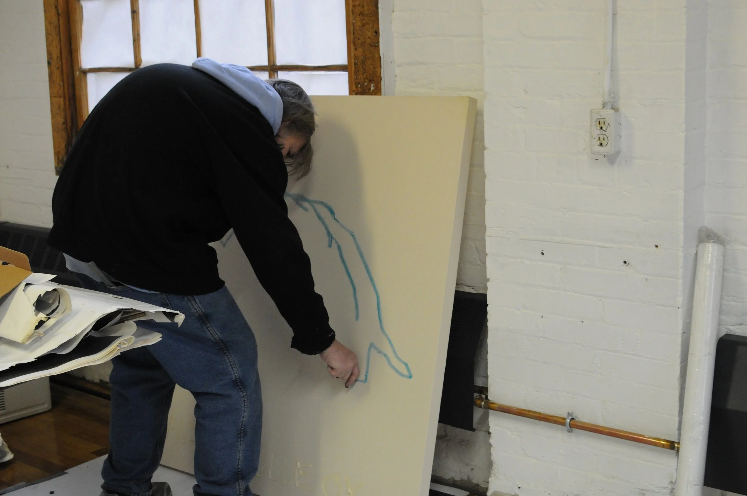 Iron Men Working in John's Studio Spring 2012 2.JPG