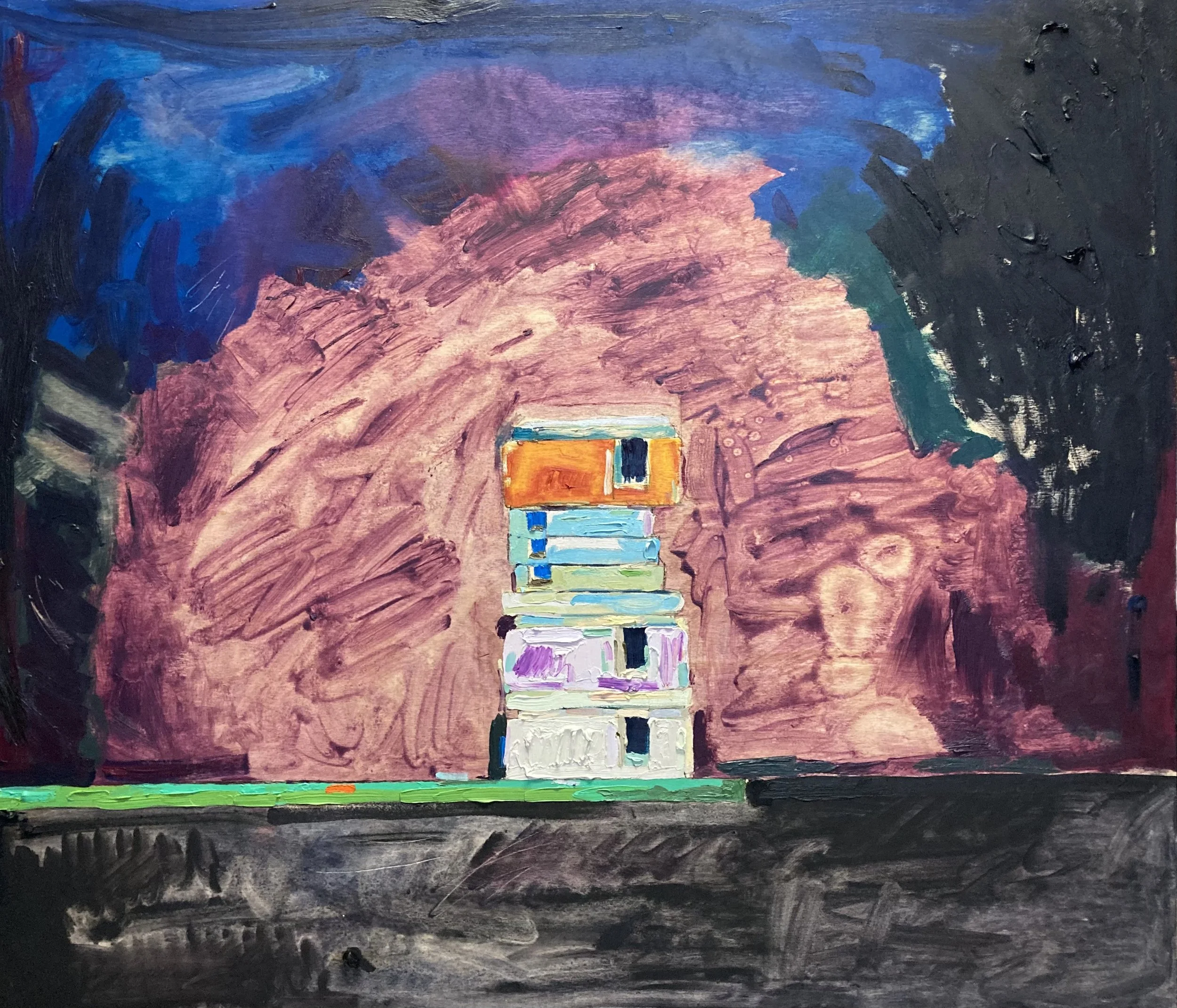 Matthew Varey Peaceful Bunker 2 2021 Oil on Panel 36 x 42 inches $3600.jpg