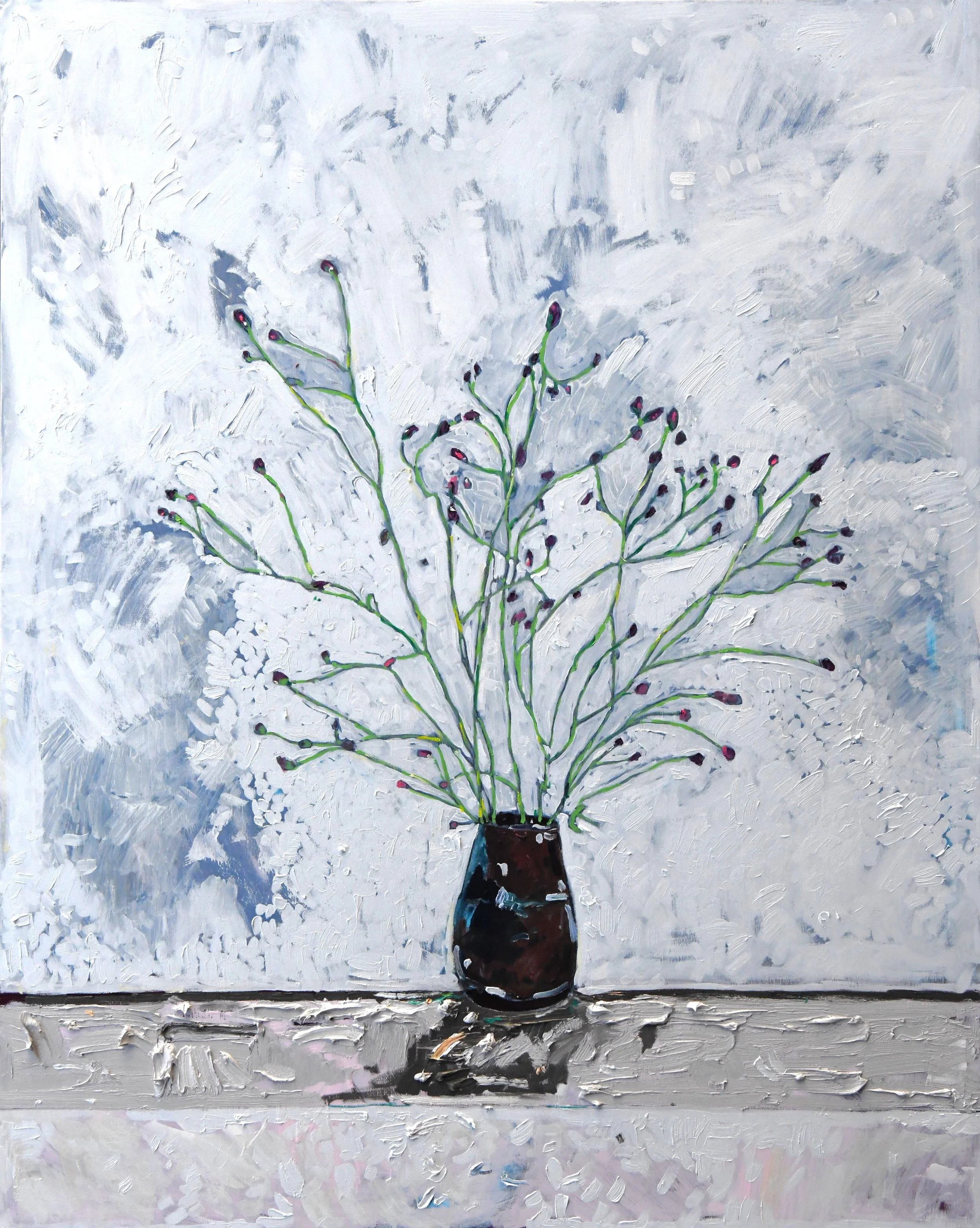 In Perfect Time 2026 Oil, Acrylic and China Marker on Panel 60 x 48 inches Available