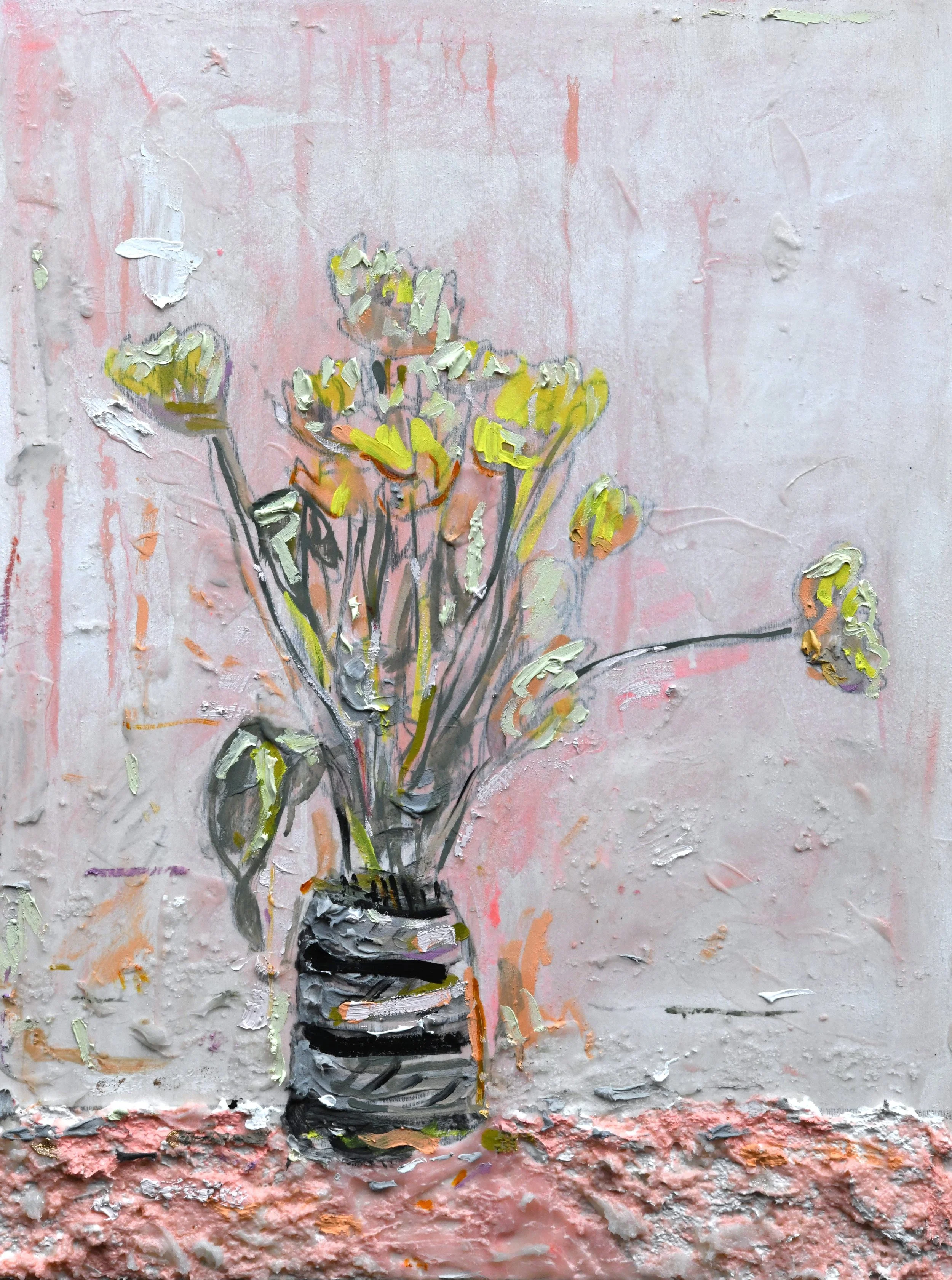 Tulips 2024 Gouache, Acrylic and Oil on Panel 24 x 18 inches Private Collection