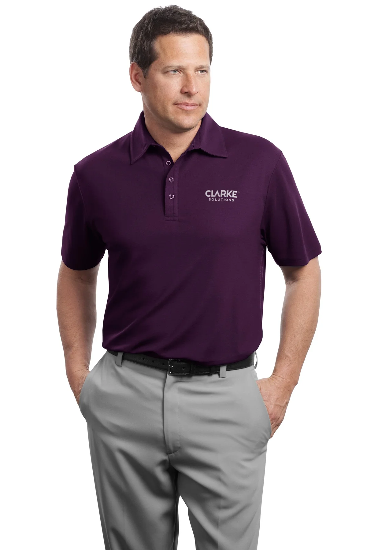 Clarke Solutions polo shirt