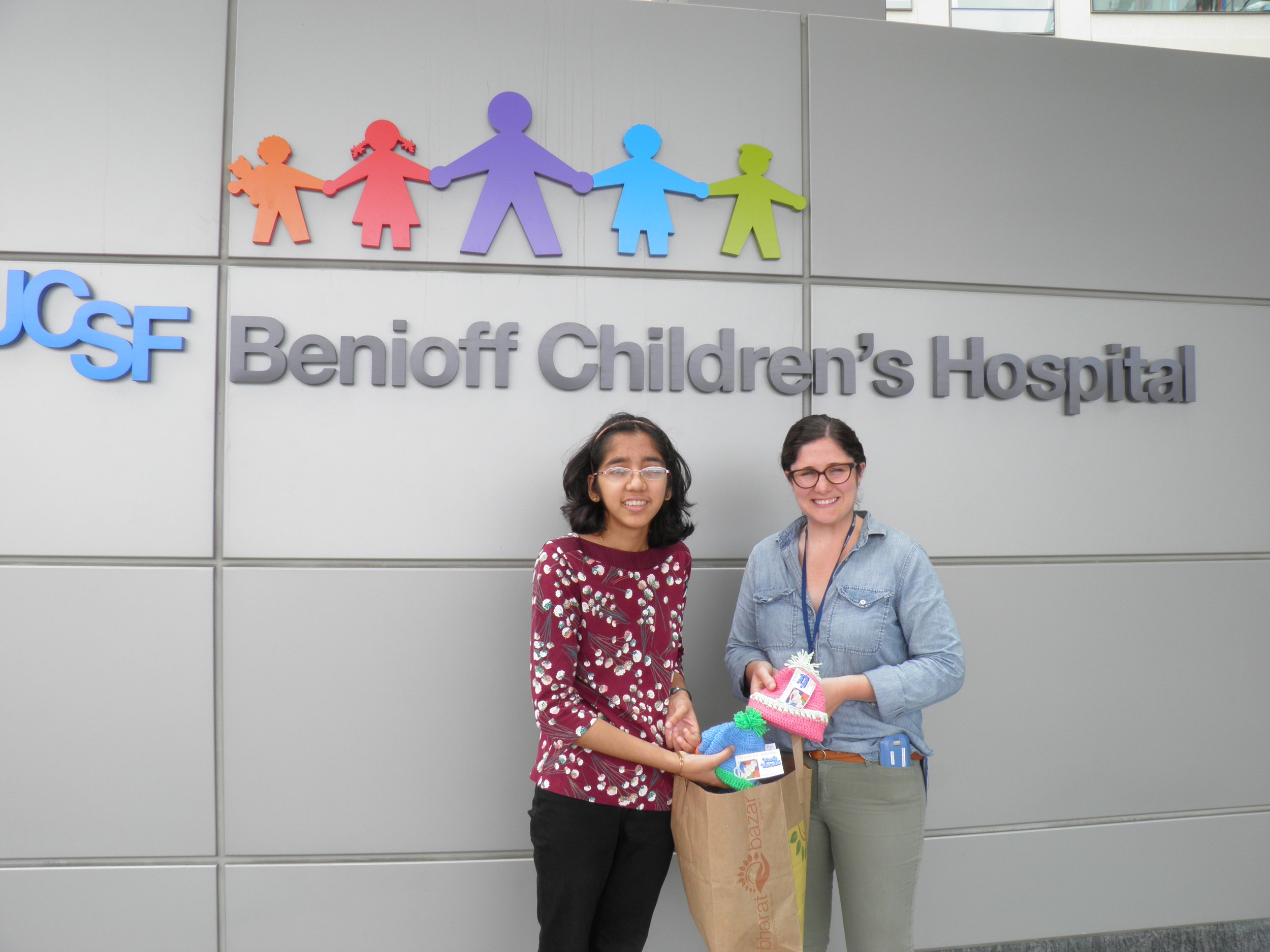 With Ms. Ashely Goliti, Child Life Services, UCSF Benioff Children's Hospital