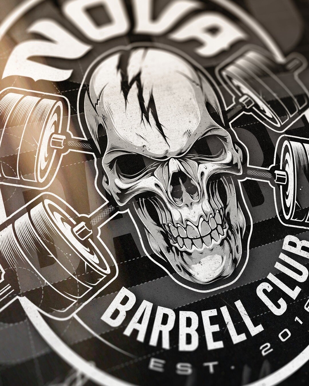 Custom Lettering and Vector Illustration for @nova.barbell.club 

www.Absorb81.com
Craig@Absorb81.com

#Barbell #Fitness #Weightlifting #Exercise #Gym #Gymlife #Crossfit #Lifting #Absorb81 #Design #Branding #Brandidentity #Skull