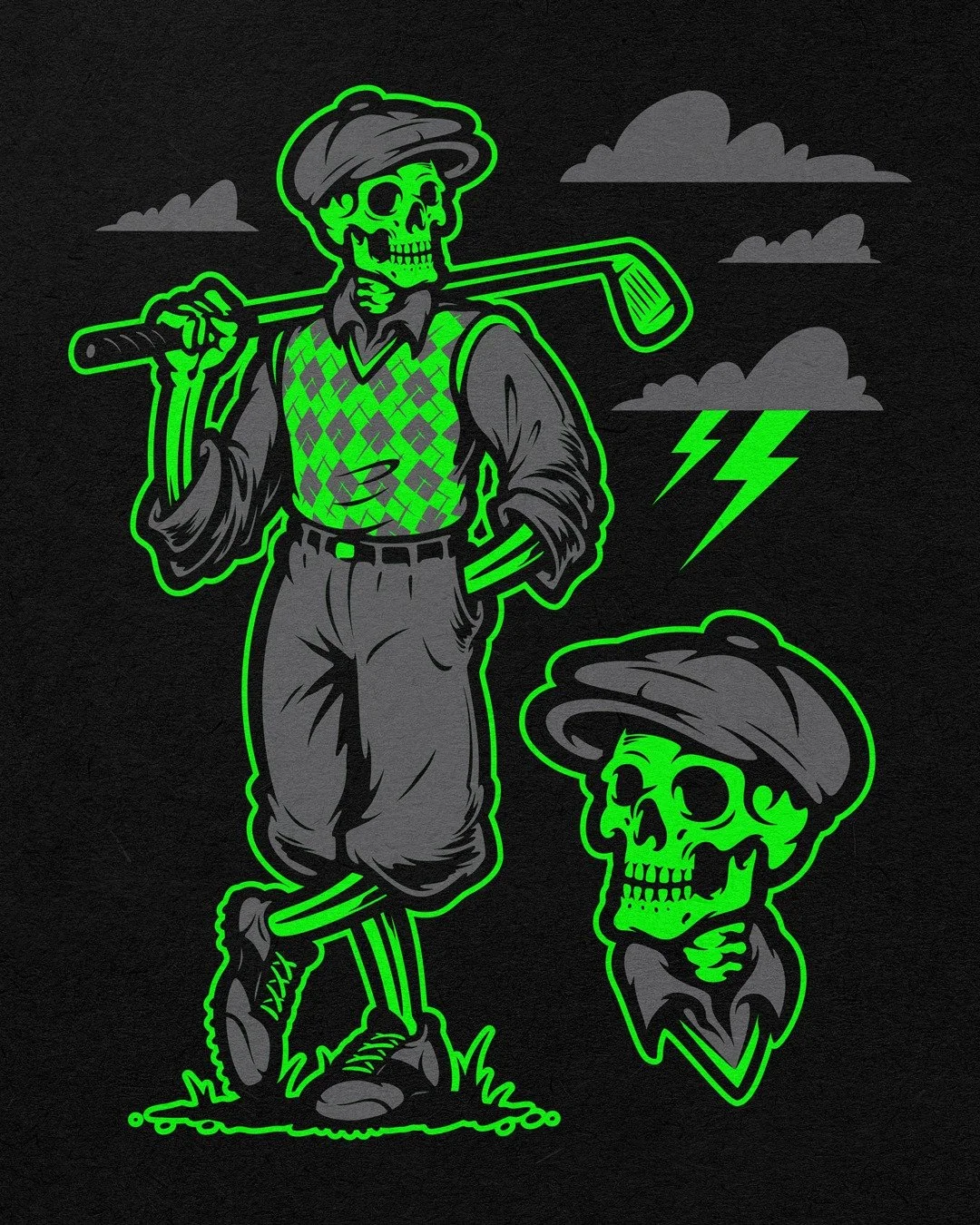 www.Absorb81.com
Craig@Absorb81.com

#Retro #Vintagegolf #Skull #Skullmascot #Golfmascot #Vectorart #Adobeillustrator #Absorb81 #Mascotdesign