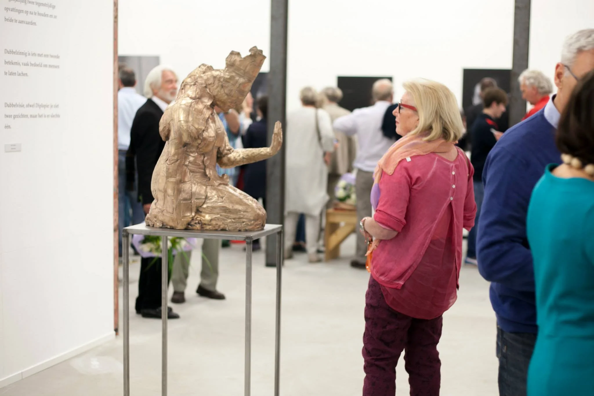 Beyond my refusal 2014 bronze edition of 4 75x55x45 exhibition view foto: Anke van den Berg