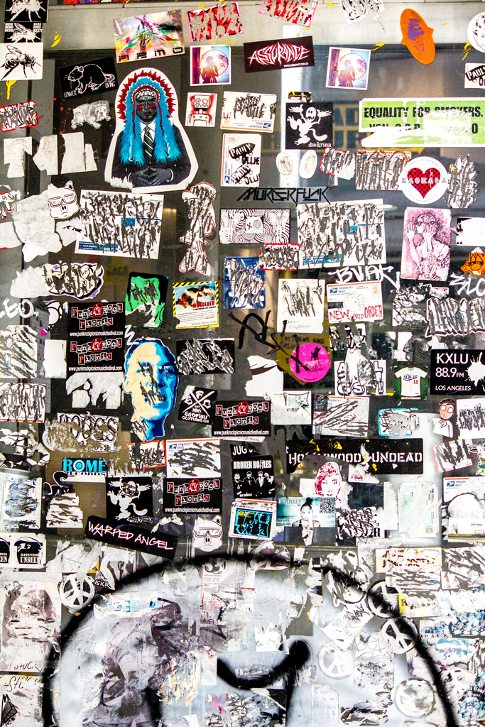 Stickers, Amoeba Records, Hollywood, California, 2013