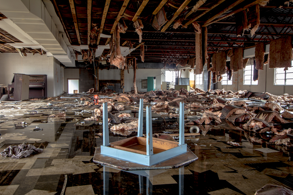 Blue Table, Abandoned Church, Arkansas, America, 2013