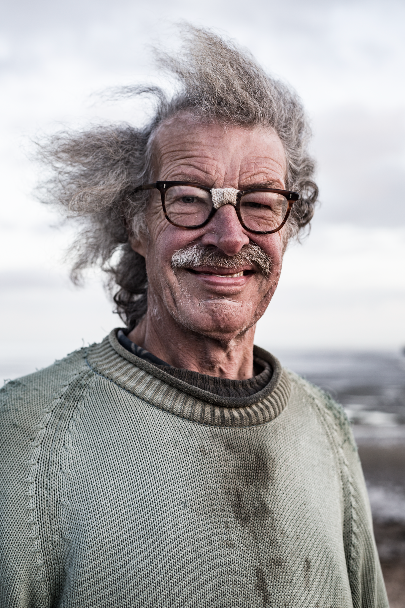 Beach Character, Shoeburyness Beach, Essex, December 2015