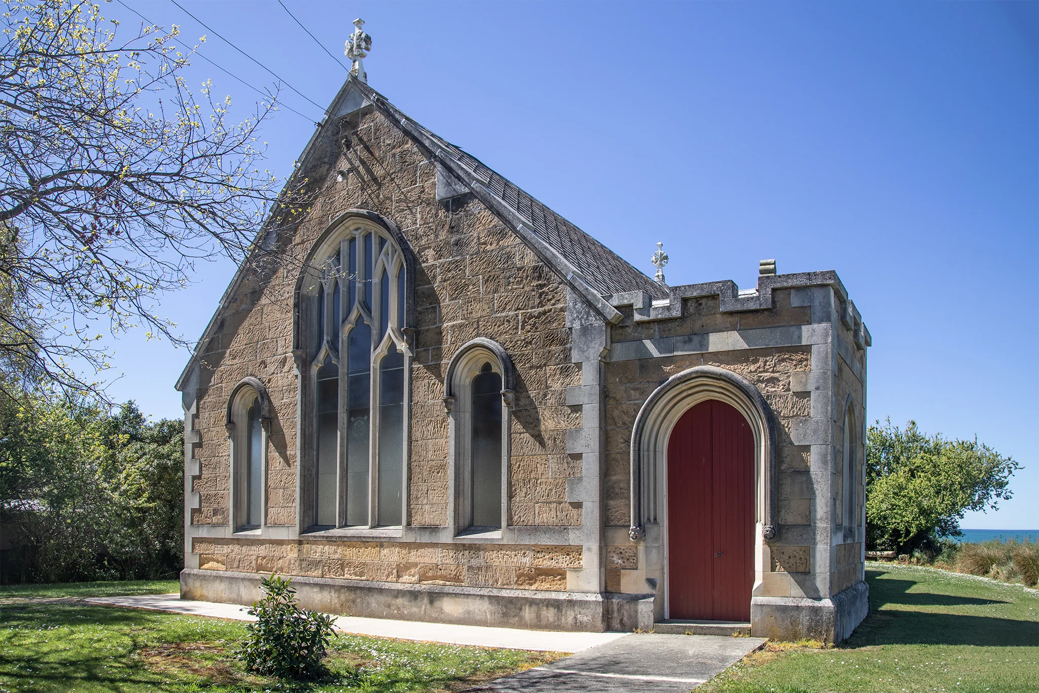 Hampden Presbyterian Church, New Zealand, Erected in 1870.