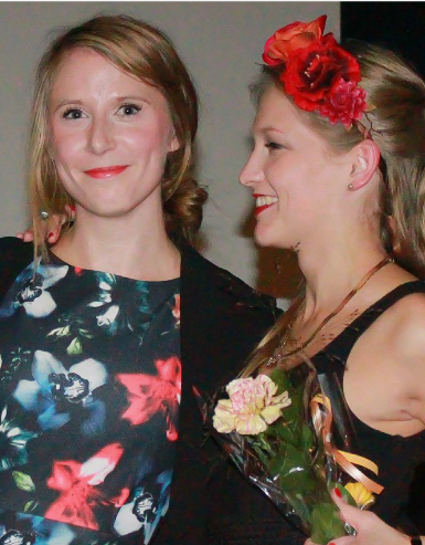 Frida Andersson tillsammans med Malin Påhls, fd ordförande i sloss