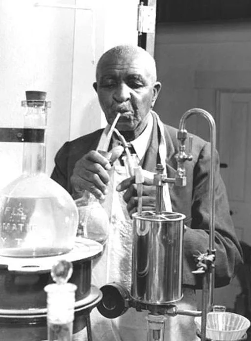 George Washington Carver at work